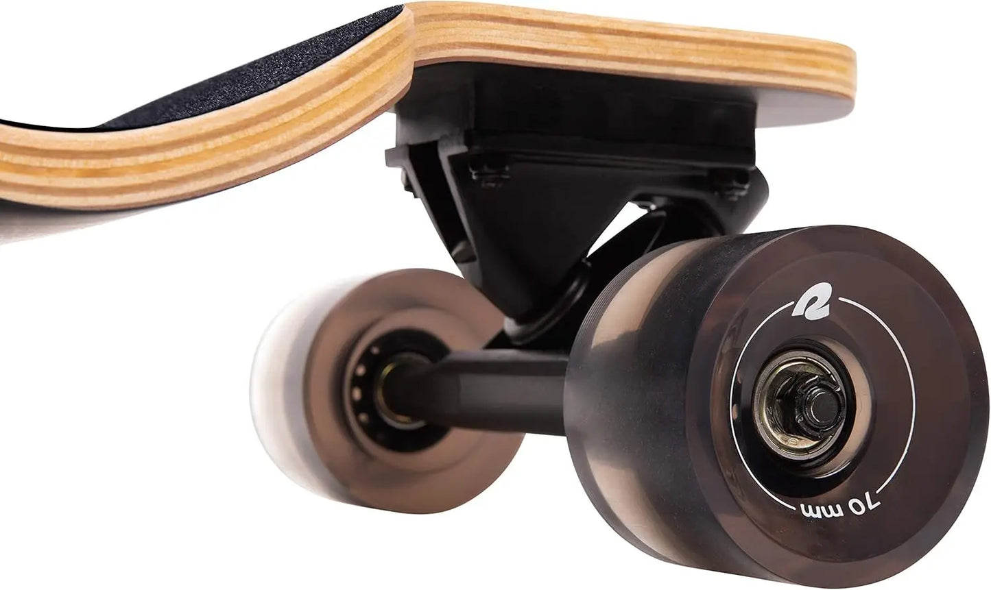Tidal Drop Down Longboard - 41' Extra Wide Stable Deck, 9-Ply Canadian Maple, ABEC-9 Bearings, 85A PU