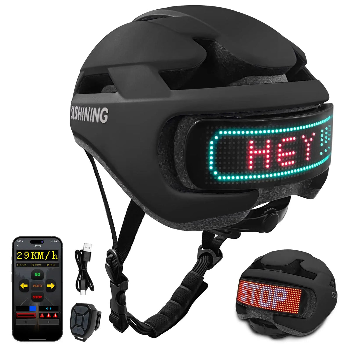 Smart Bike Helmet with Light: Bicycle Helmets for Adult Teens for Mountain & Road Cycling Electric Scooter Skateboard Skating