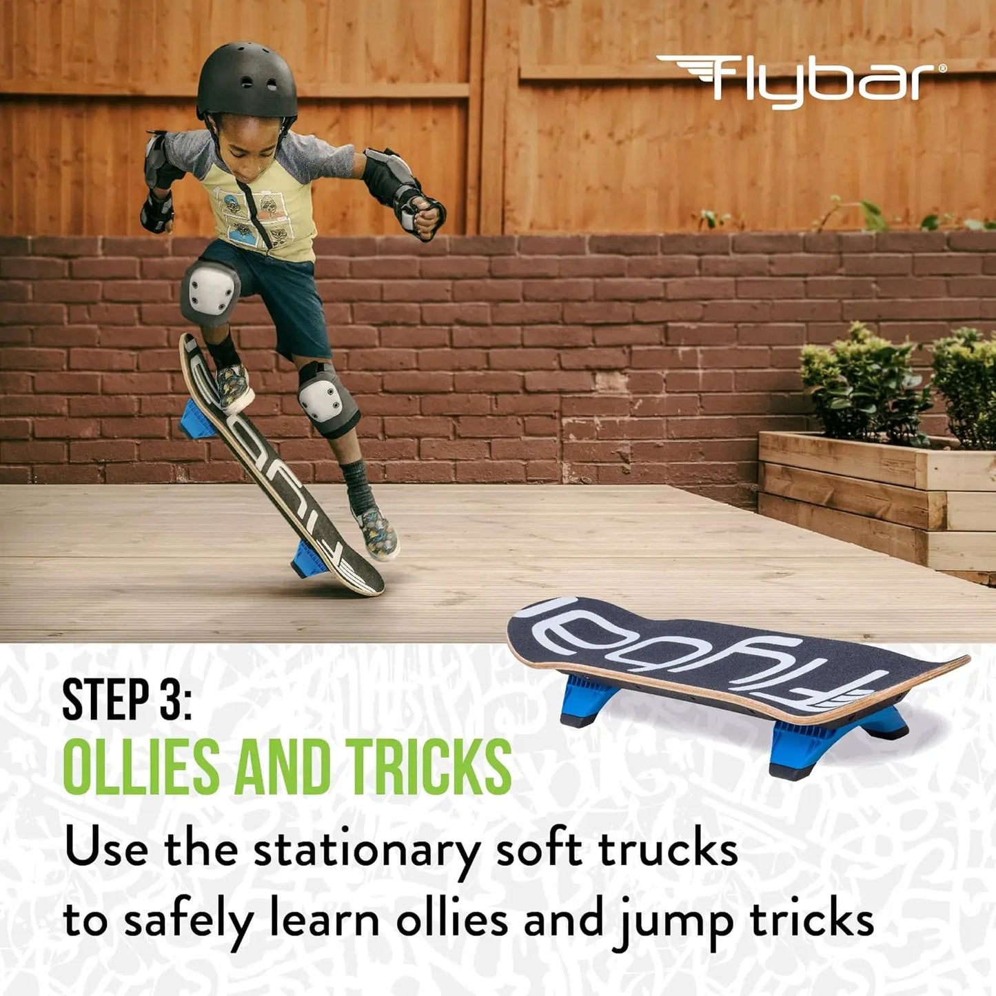 3 in-1 Learn to Skate – Complete Skateboard for Beginners, Balance Board, Skateboard Accessories