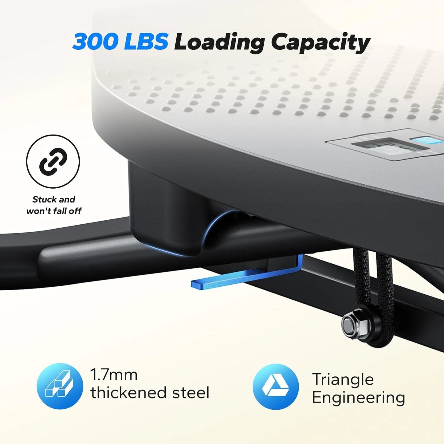 Mini Stepper Rocking Exercise Machine Balance Board With Resistance Bands Quiet Fitness Pedal Trainer Lcd Monitor For Legs Hip Waist & Full‑Body Training Ski Machine Trainer For Home Workout