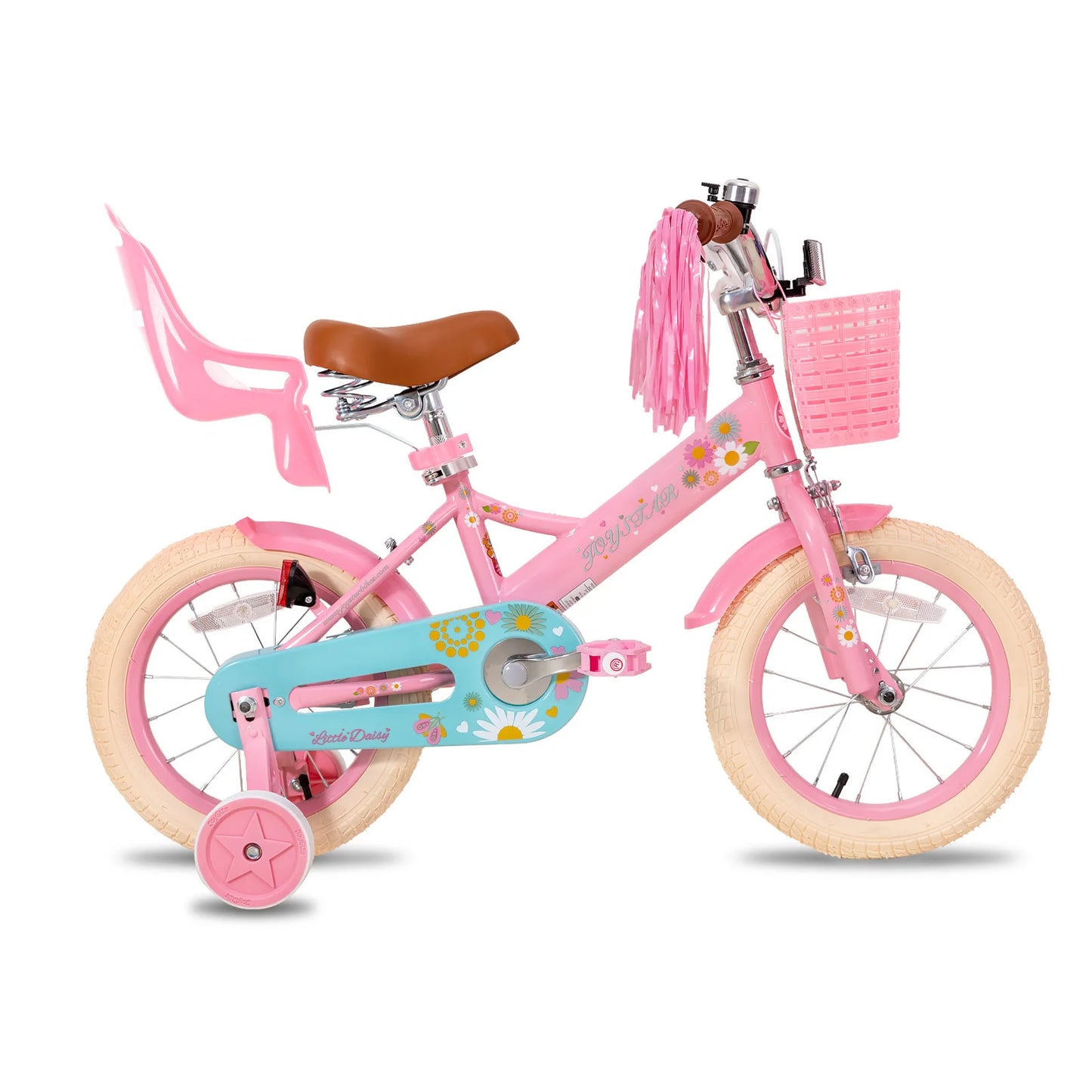 Little Daisy Kids Bike for Girls Ages 2-7 Years,  Bikes with Doll Bike Seat & Streamers,Bikes with Flag & Number Plate