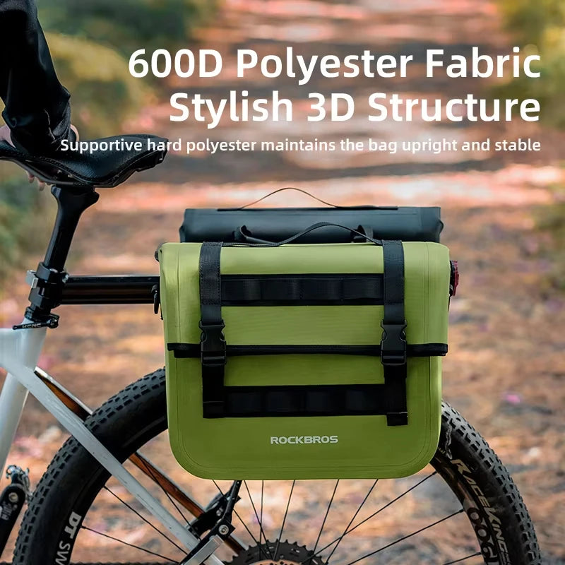 Bicycle Bag 15L Multifunctional Saddle Bag Waterproof MTB Bike Rack Bag Travel 3D Support Big Capacity Bicycle Rear Bag