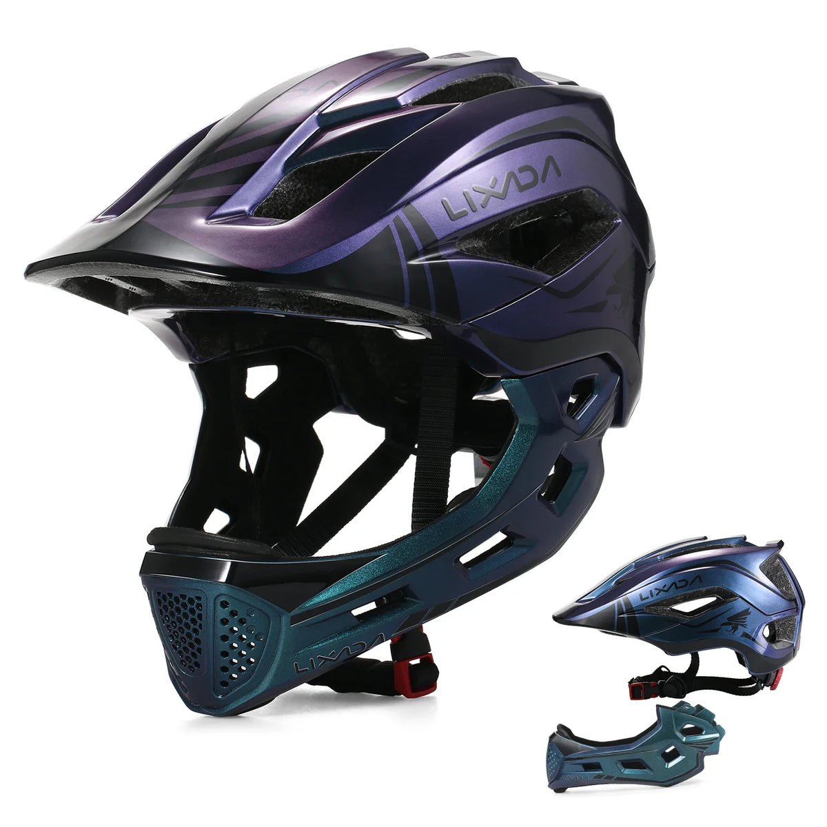 Kids Detachable Full Face Helmet Children Sports Safety Bike Helmet Protective Gear for Cycling Skateboarding Roller 2023