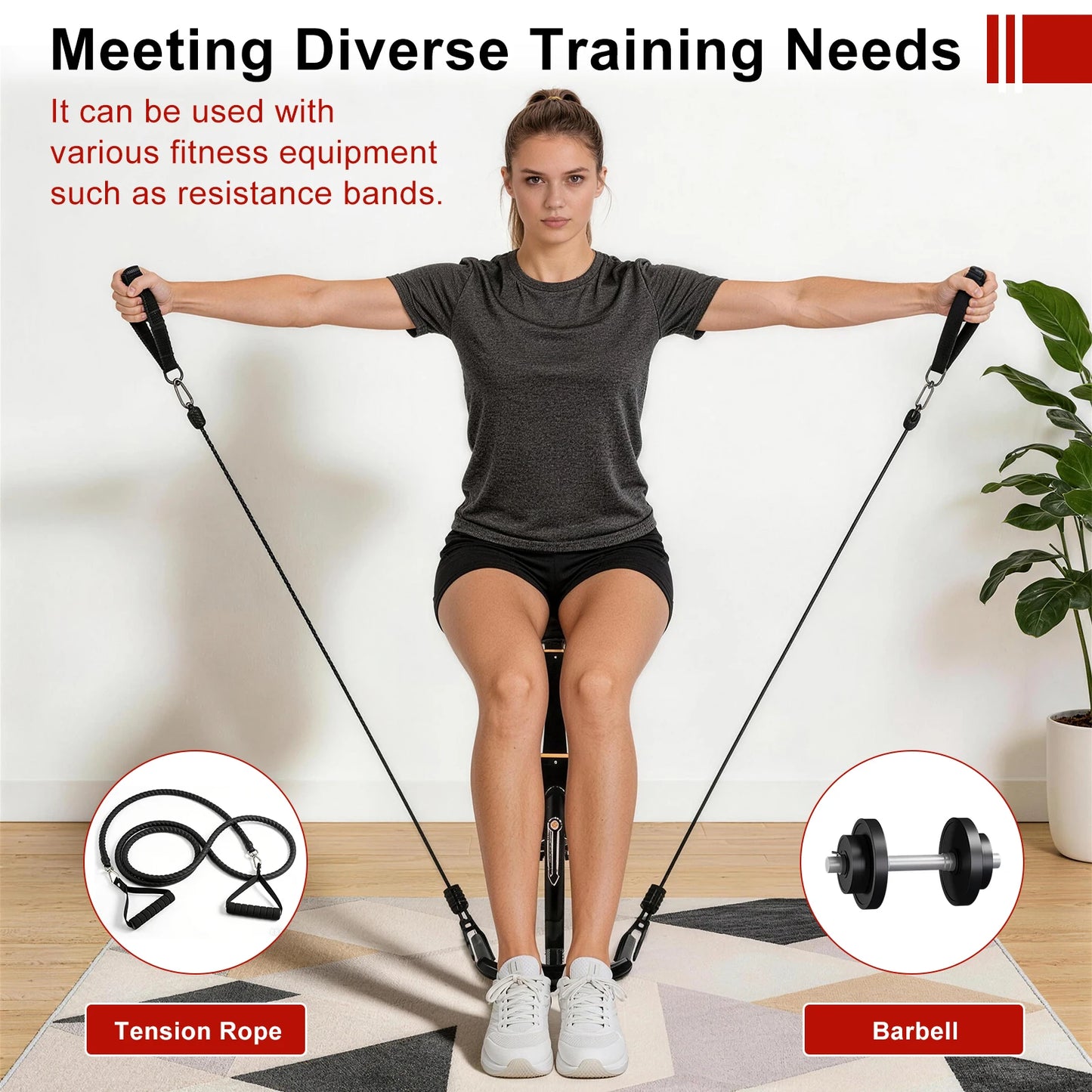 Squat Machine for Home Gym Adjustable Glute Leg Core Strengthener, Assisted Squat Trainer with Variable Resistance Intensity, Compact Exercise Equipment for Low Impact Lower Body Workout and Gluteal Lift