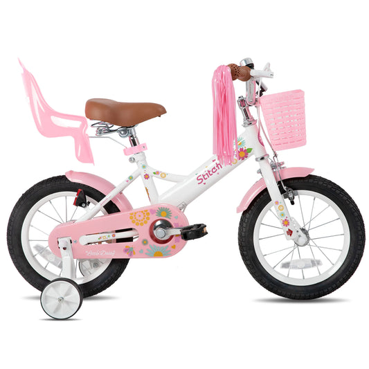 Little Daisy Kids Bike for Girls Ages 2-7 Years,  Bikes with Doll Bike Seat & Streamers,Bikes with Flag & Number Plate