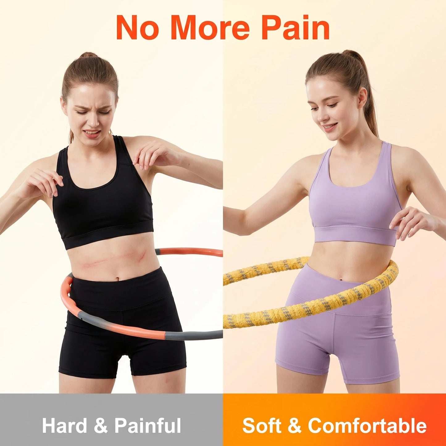 Fitness Circle- Adult Pilates Circle with Soft Spring Foldable Fitness Circle, Silent Pilates Circle Waist-Friendly Design, Full Wrap Fitness Circle Non-Pinching Fitness Circle Portable Sports Equipment, Christmas Gift for Gi