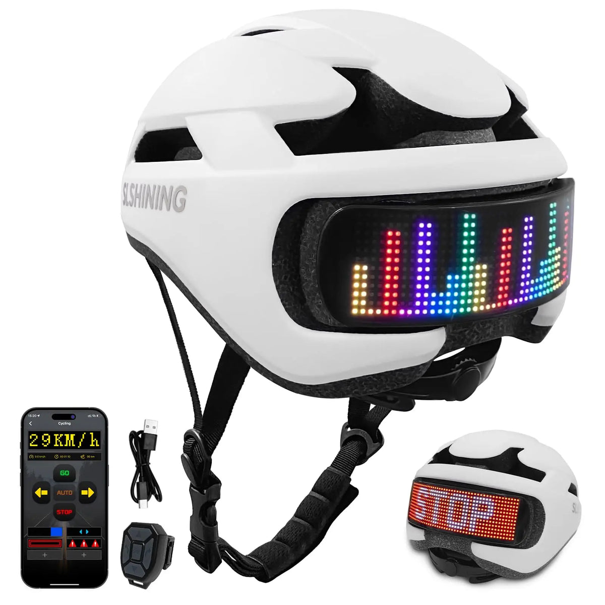 Smart Bike Helmet with Light: Bicycle Helmets for Adult Teens for Mountain & Road Cycling Electric Scooter Skateboard Skating