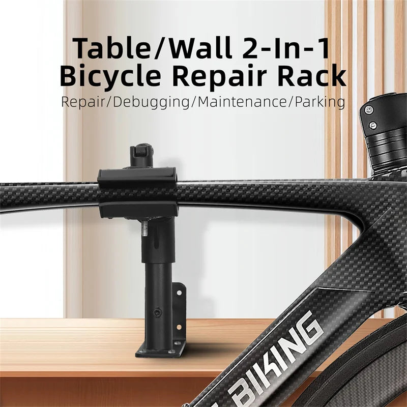 Bicycle Repair Stand Wall/Table Mount Bike Parking Racks Maintenance Support Adjustable Clamp Bike Display Storage