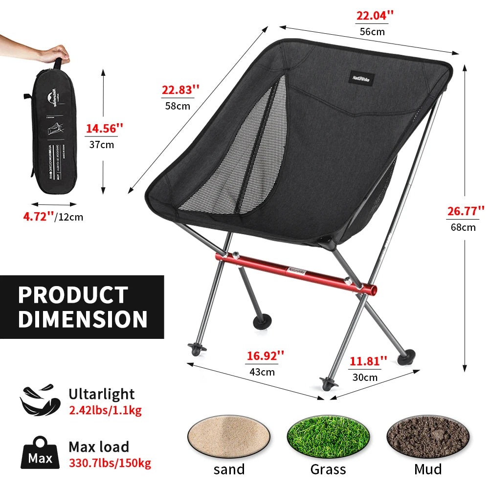 Camping Chair YL05 YL06 Chairs Ultralight Folding Chair Outdoor Picnic Foldable Chair Beach Reax Chair Fishing Chair