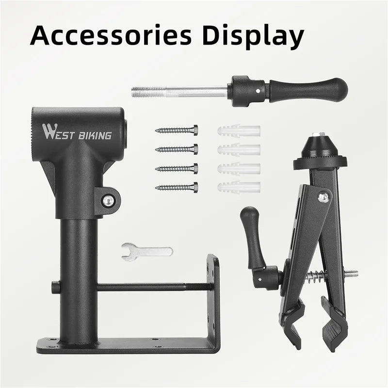 Bicycle Repair Stand Wall/Table Mount Bike Parking Racks Maintenance Support Adjustable Clamp Bike Display Storage