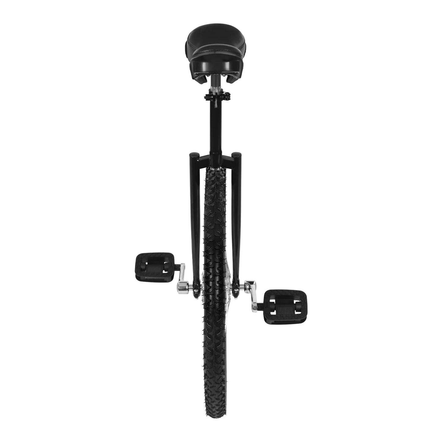 24“ One-Wheel Bike, Height Adjustable Unicycle with Anti-Skid Alloy Rim and Curved PU Seat Outdoor Unicycle for Adults Kids Outdoor Sports Fitness Exercise