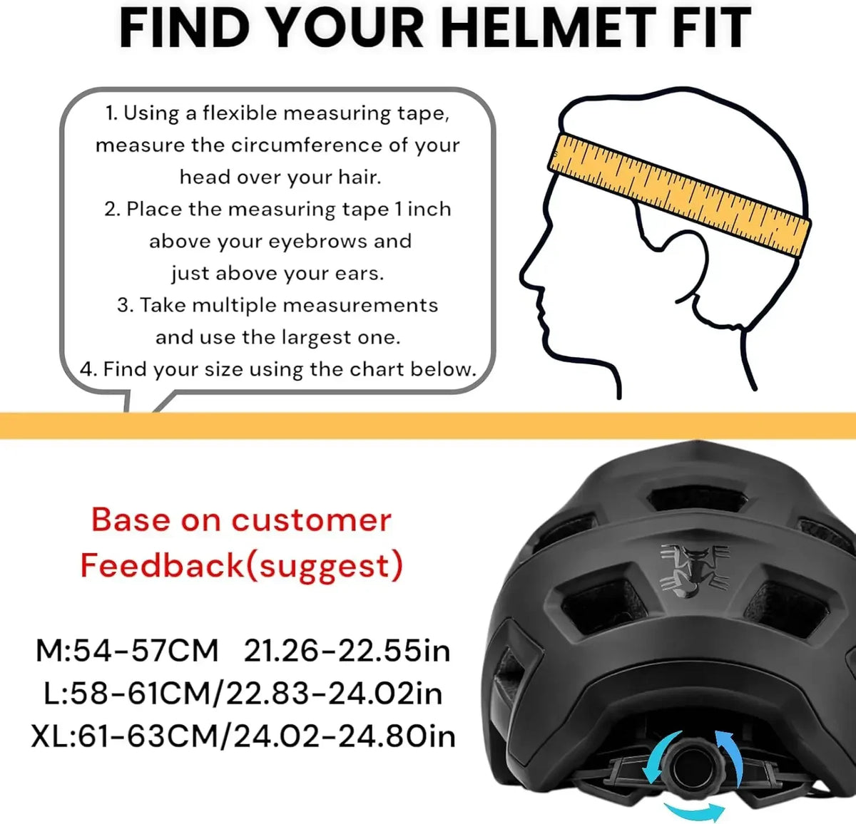Bike Helmet, Mountain Bike Helmet for Men Women Adults Youth