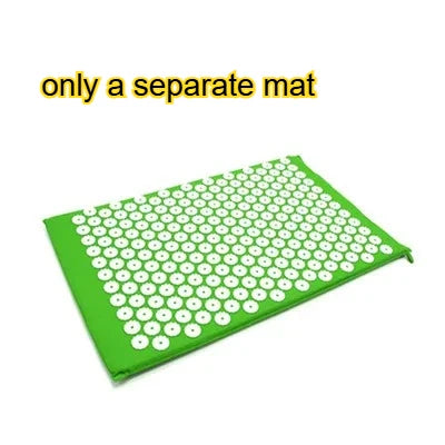 Acupressure Mat Sensi Massage Mat Pillow Set  applicator for Neck Foot Yoga Mat with Needle Back Cushion