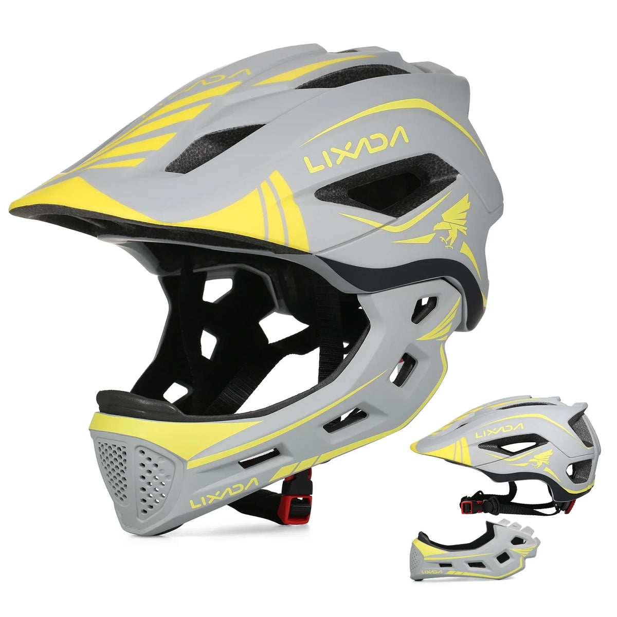 Kids Detachable Full Face Helmet Children Sports Safety Bike Helmet Protective Gear for Cycling Skateboarding Roller 2023