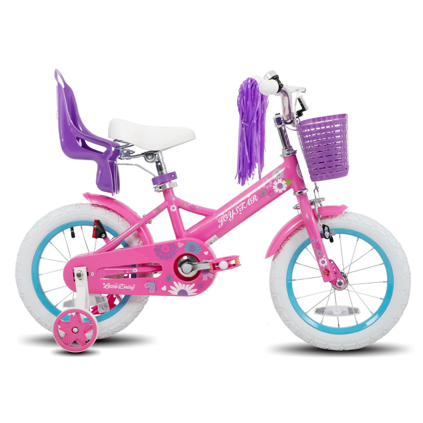 Little Daisy Kids Bike for Girls Ages 2-7 Years,  Bikes with Doll Bike Seat & Streamers,Bikes with Flag & Number Plate