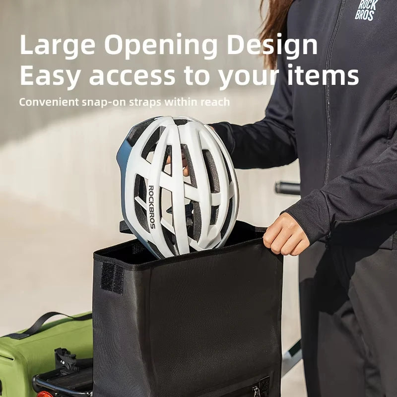 Bicycle Bag 15L Multifunctional Saddle Bag Waterproof MTB Bike Rack Bag Travel 3D Support Big Capacity Bicycle Rear Bag