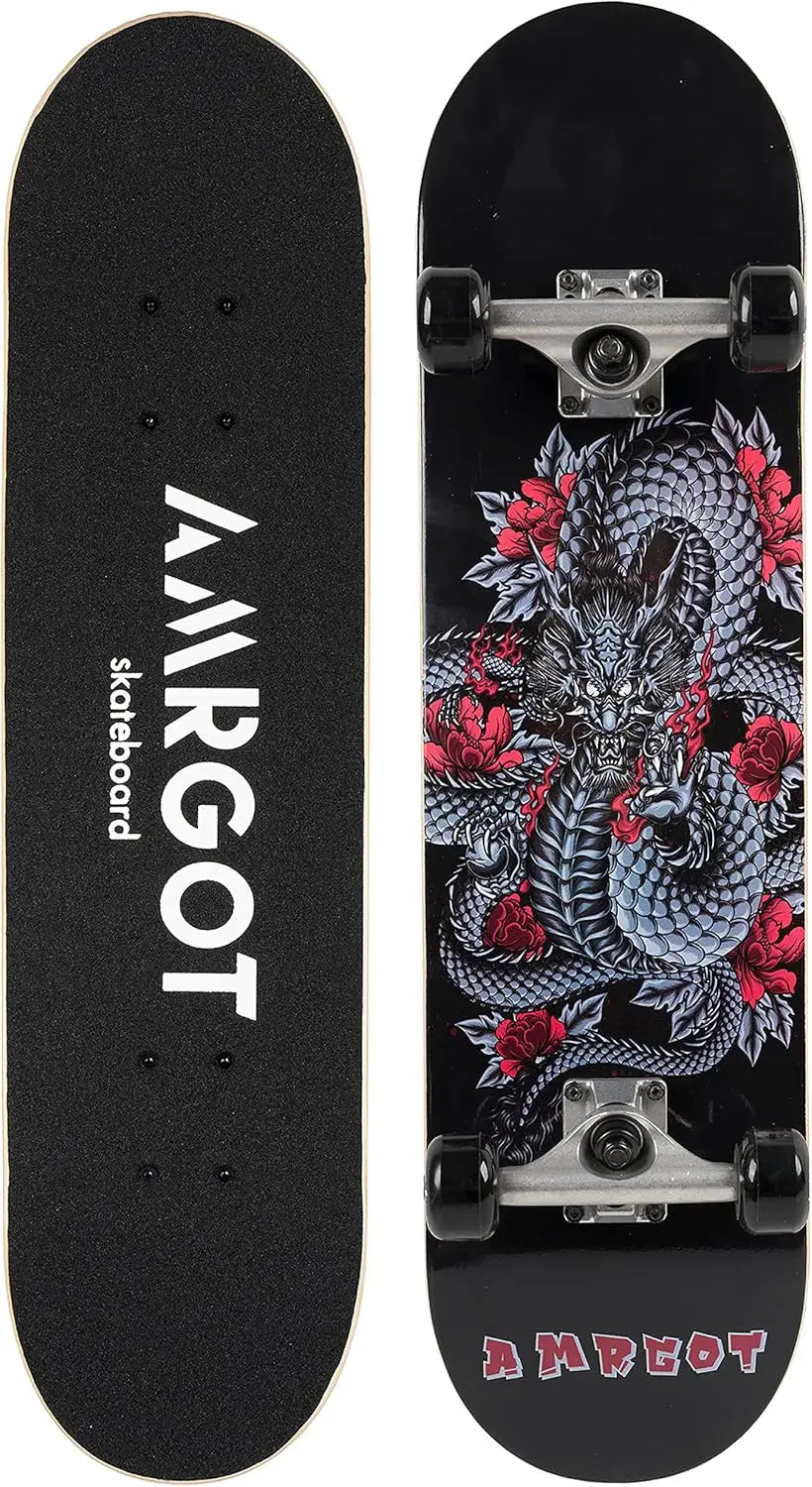 Skateboards for Beginners,31 * 8 inches Complete Skateboards for Kids,Boys,Girls and Adults,7 Layer