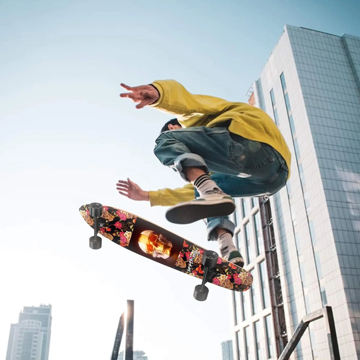 42 Inch Longboard Skateboard Complete Cruiser Pintail,The Original Artisan Maple Skateboard Cruiser