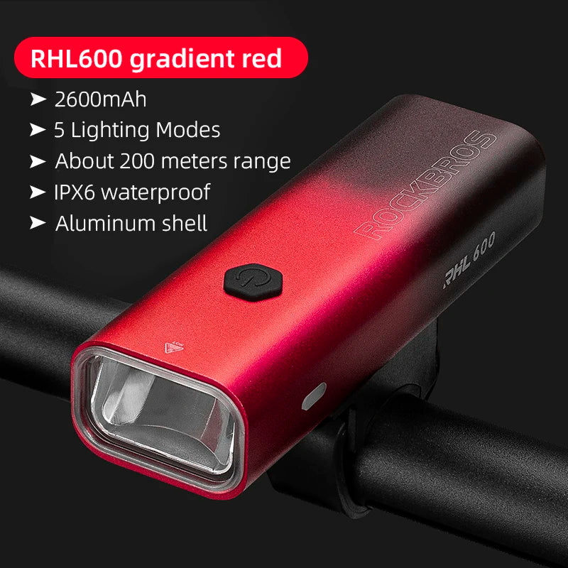 Bicycle Light Rainproof Type-C Charging LED 2000mAh MTB Road Bike Front Lamp Headlight Ultralight Flashlight Bike Light