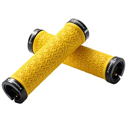 Mountain Bike Grips, Double Lock on Locking Bicycle Handlebar Grips for MTB, Downhill
