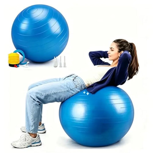 Exercise Yoga Ball, Explosion-Proof Stability Ball 25in/65cm with Pump, Elastic Birthing Balance Balls for Fitness/Balance/Work