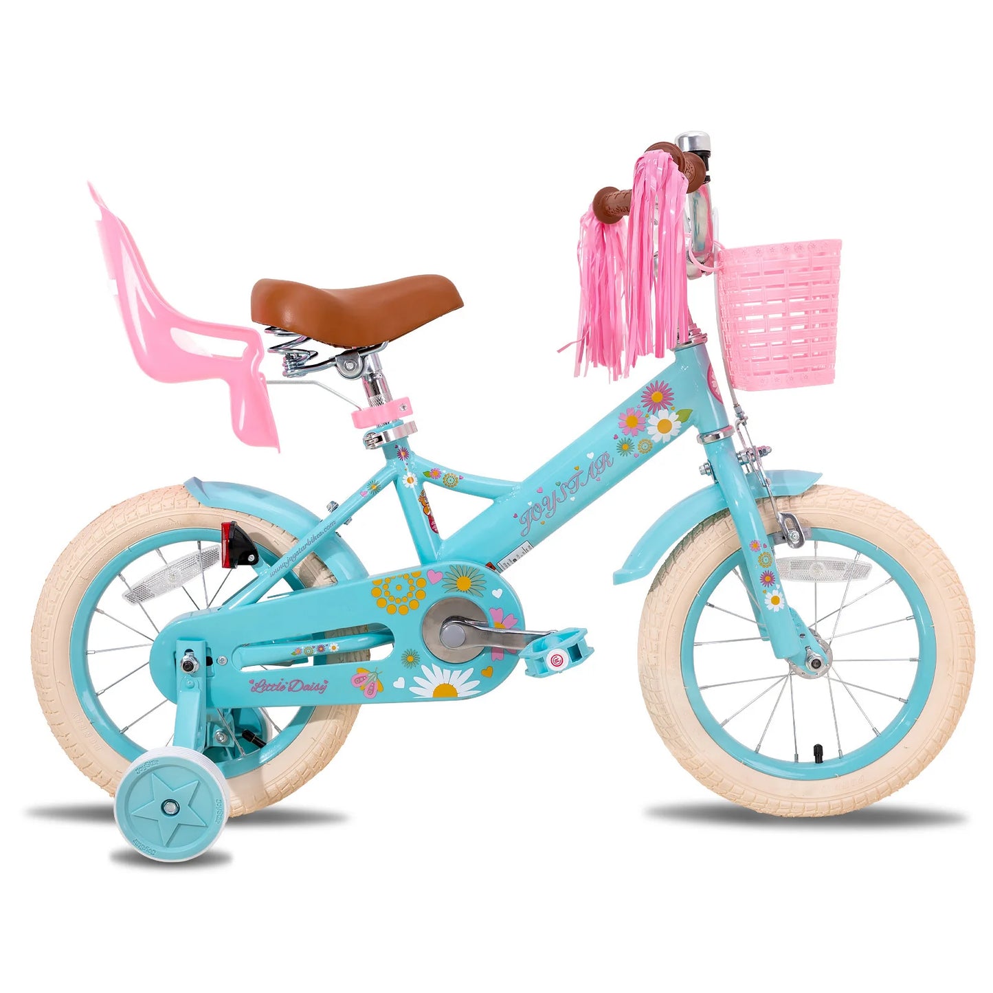 Little Daisy Kids Bike for Girls Ages 2-7 Years,  Bikes with Doll Bike Seat & Streamers,Bikes with Flag & Number Plate