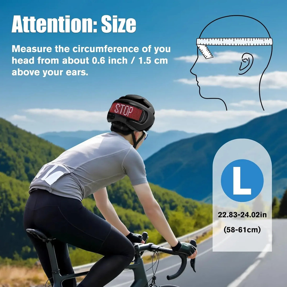 Smart Bike Helmet with Light: Bicycle Helmets for Adult Teens for Mountain & Road Cycling Electric Scooter Skateboard Skating