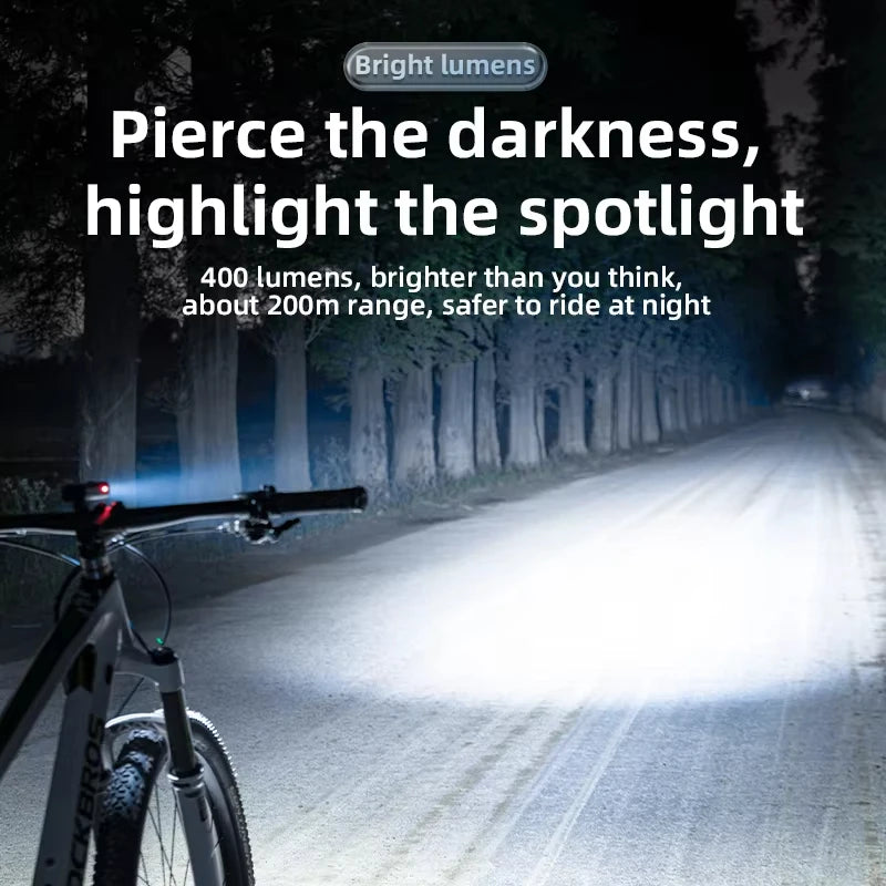 Bicycle Light Rainproof Type-C Charging LED 2000mAh MTB Road Bike Front Lamp Headlight Ultralight Flashlight Bike Light