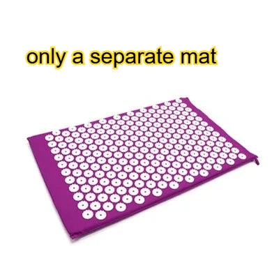 Acupressure Mat Sensi Massage Mat Pillow Set  applicator for Neck Foot Yoga Mat with Needle Back Cushion