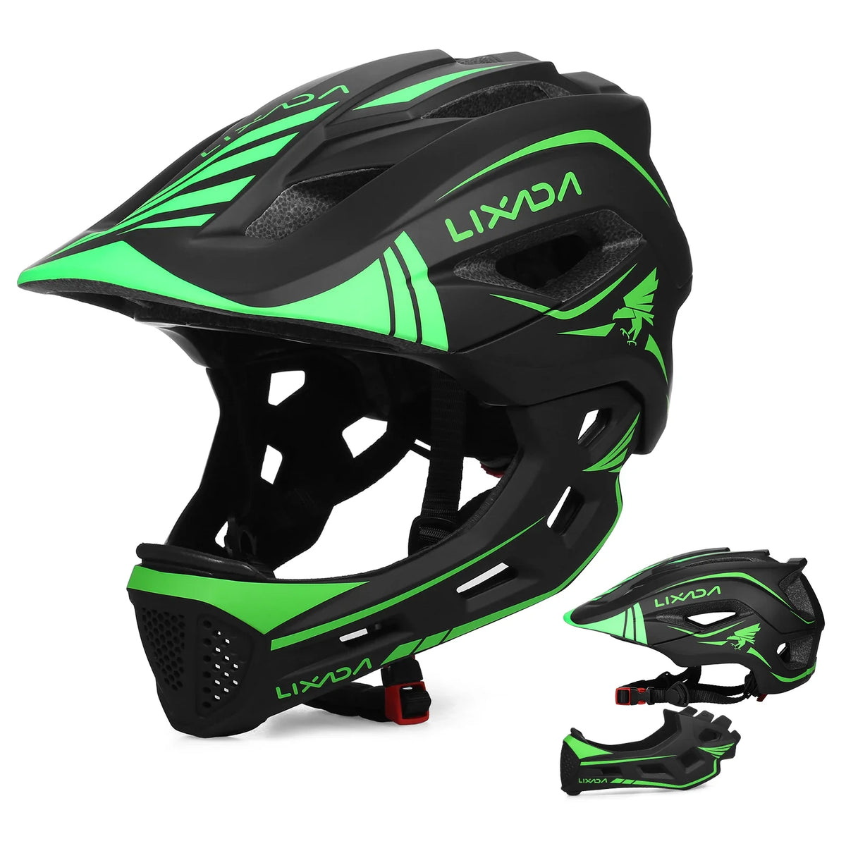 Kids Detachable Full Face Helmet Children Sports Safety Bike Helmet Protective Gear for Cycling Skateboarding Roller 2023
