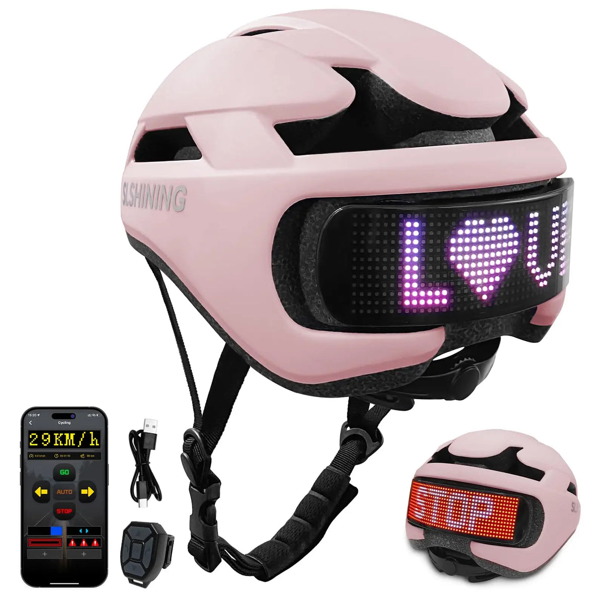 Smart Bike Helmet with Light: Bicycle Helmets for Adult Teens for Mountain & Road Cycling Electric Scooter Skateboard Skating
